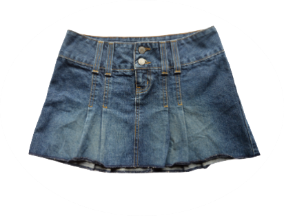 Denim mini skirt with light signs of use